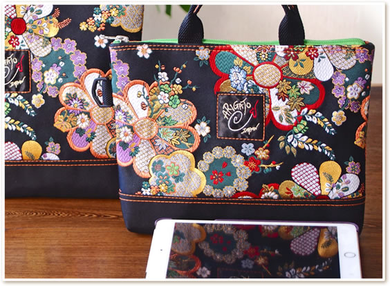 iPad miniバッグ・専用ケース / 京都西陣織物大輪花柄