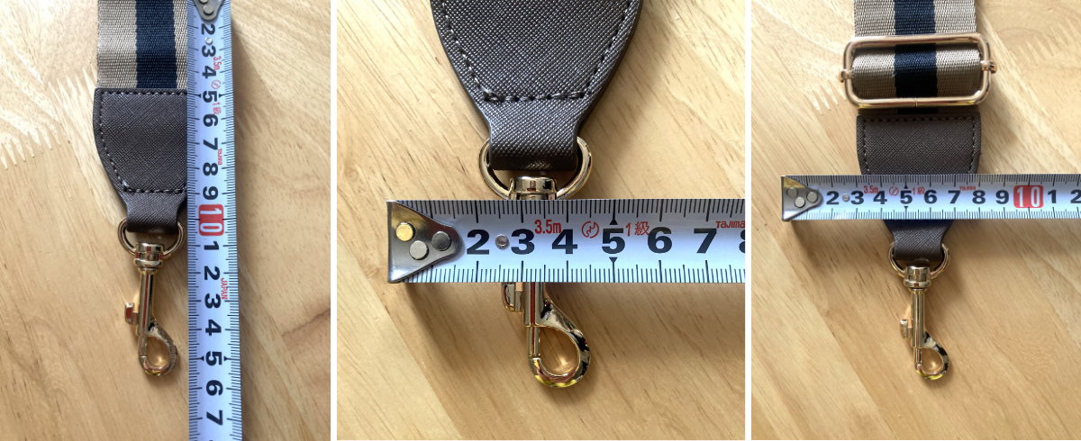 ナスカンのサイズを測る写真