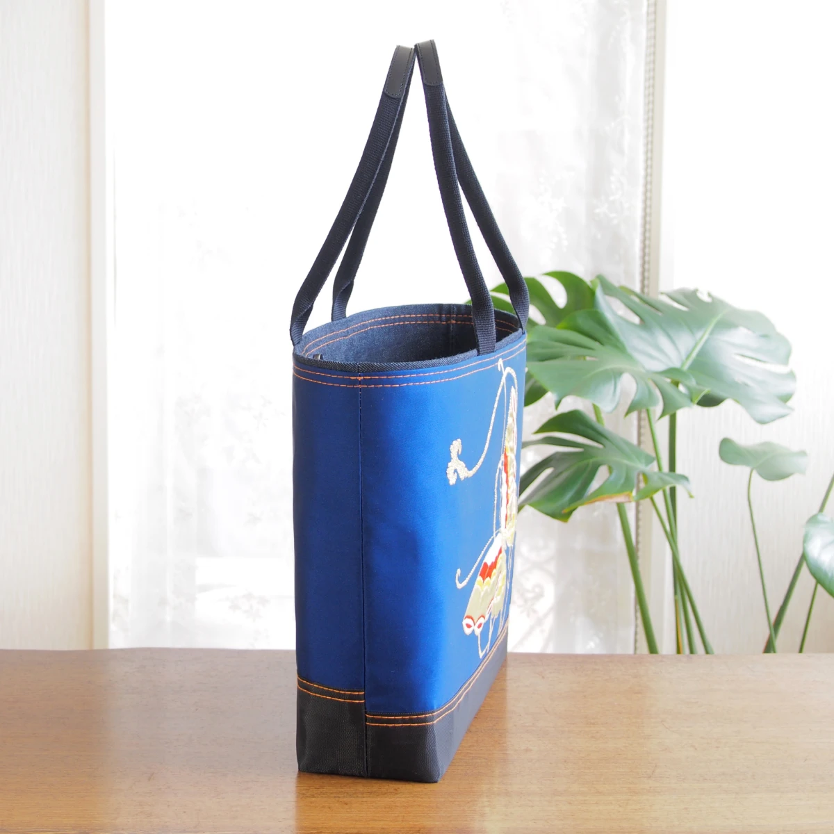 実例205 蝶柄お太鼓帯 トートバッグ