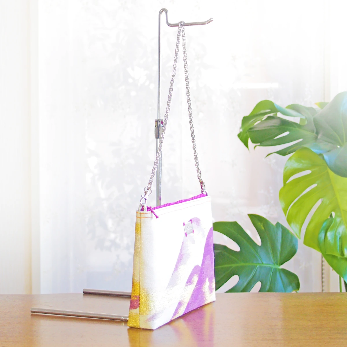 実例210 お太鼓帯 パーティ―クラッチバッグ